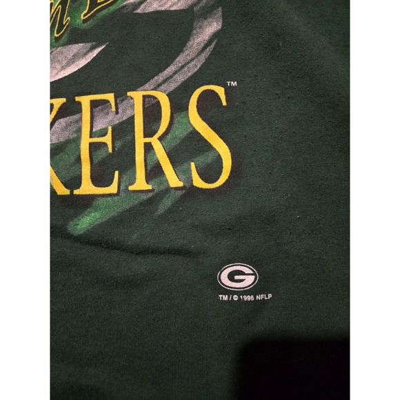 VTG 90s GREEN BAY PACKERS CLIFF ENGLE 1996 SPELL OUT SWEATSHIRT CREWNECK SIZE XL - Picture 4 of 9
